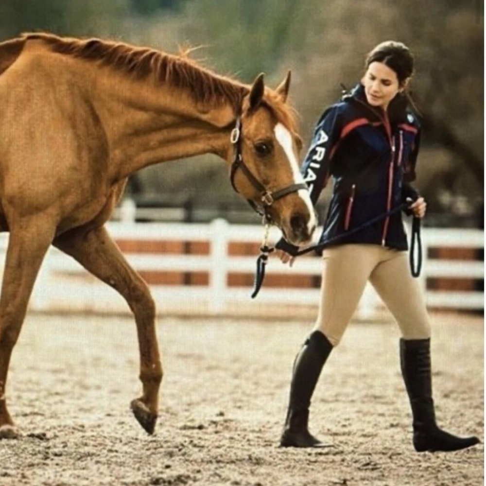 THE EFFINGHAM Black Leather 200L Tall Equestrian Boot Sz 7 1/2 WC Wide Calf